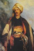 Robert Scott Lauder David Roberts dressed in oriental clothing oil on canvas